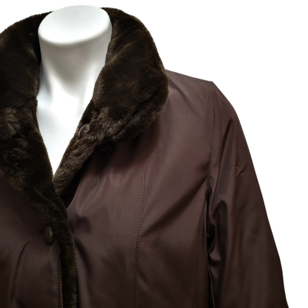 PENDLETON Womens M Reversible Button Jacket Brown… - image 3